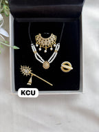 Exclusive AD white pearl jewellery set (Size -2/3no) S117