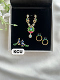 AD Exclusive peacock  jewellery set (Size -4/5no) S113